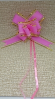 PGL860601--64mm 83cm 雪紗壓金線拉花蝴蝶結(jié)